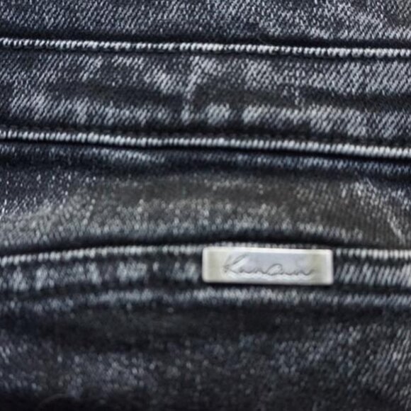 Kancan Black Stone Wash High Rise Flare/Bell Bottom NWOT 13/30 -Long Inseam 32.5 - Picture 3 of 5